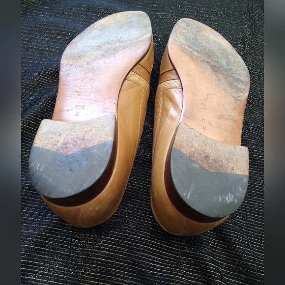 Italian Leather Men's Size 10 1/2, Loafers, R. Martegani, tan - Picture 2 of 5